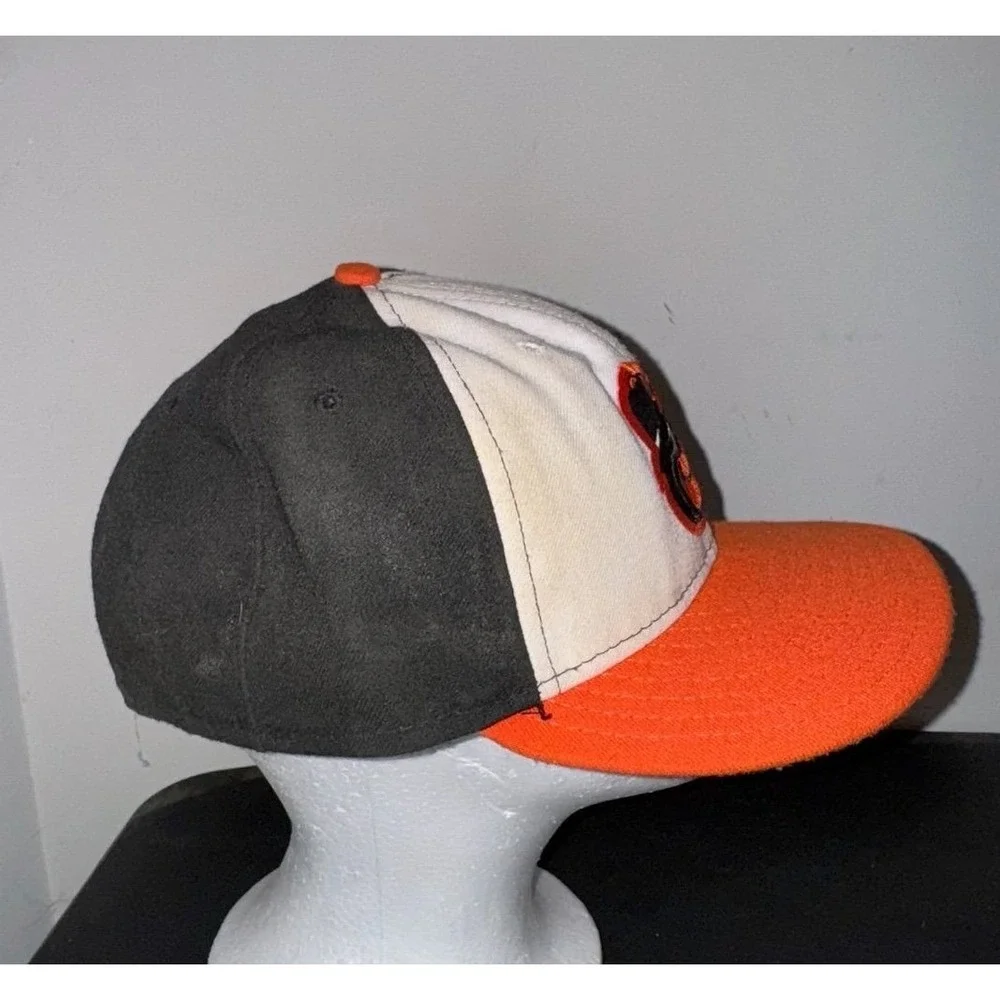 Vintage Y2K Official MLB Baltimore Orioles Bird New‎ Era Fitted Hat Sz 8